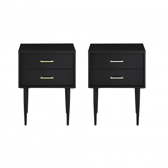 Olivia Modern Nightstand - Black