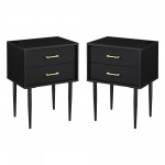 Olivia Modern Nightstand - Black