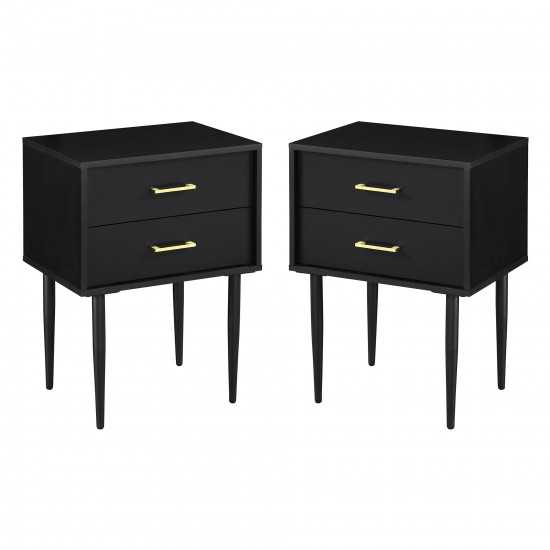 Olivia Modern Nightstand - Black