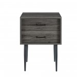 Olivia Modern Nightstand - Slate Grey