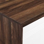 Nyman 24" 2 Door Accent Cabinet with Lower Shelf - Dark Walnut/Solid White