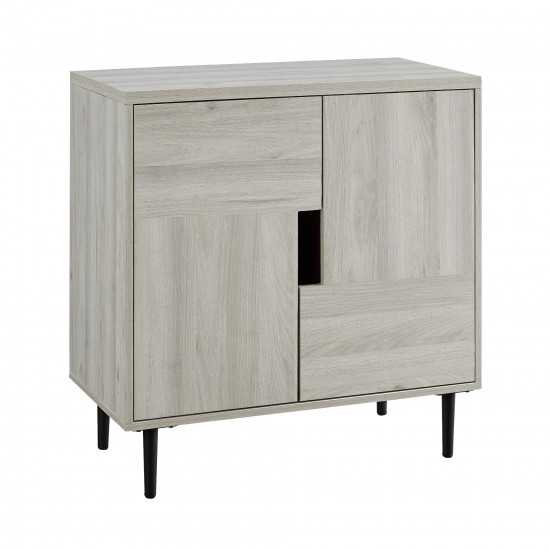 Addison 30" Modern Accent Cabinet - Birch/Magenta Interior