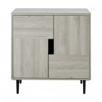Addison 30" Modern Accent Cabinet - Birch/Magenta Interior