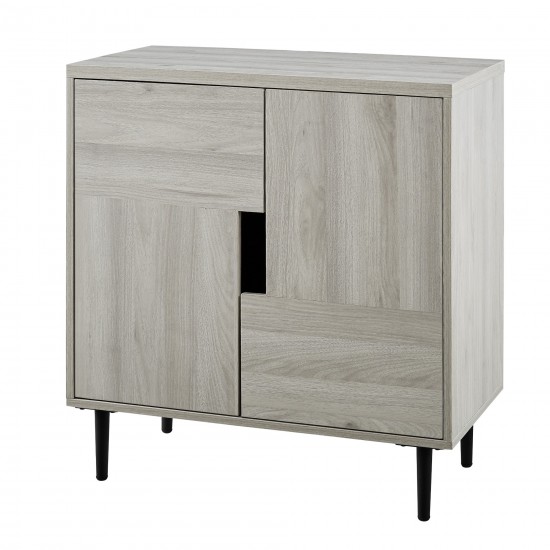 Addison 30" Modern Accent Cabinet - Birch/Magenta Interior