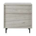 Addison 30" Modern Accent Cabinet - Birch/Magenta Interior