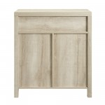 30" Farmhouse Barn Door Accent Cabinet - White Oak