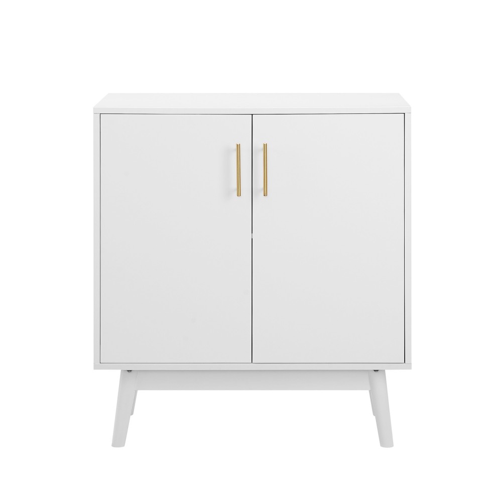 Bella 30" Mid Century Modern Accent Cabinet - White