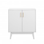 Bella 30" Mid Century Modern Accent Cabinet - White