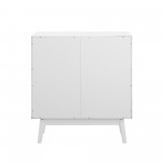 Bella 30" Mid Century Modern Accent Cabinet - White