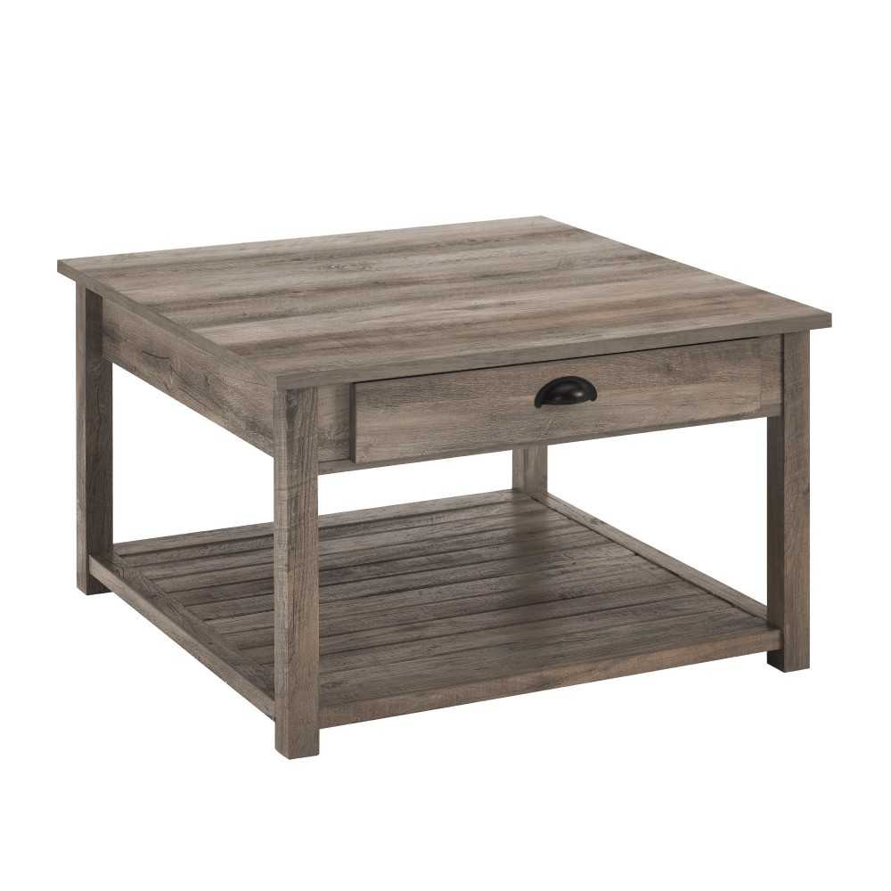 30" Square Country Coffee Table - Grey Wash 30" Square Country Coffee Table - Grey Wash