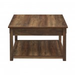 30" Square Country Coffee Table - Rustic Oak