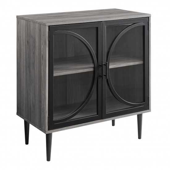 Lola 30" Industrial Storage Cabinet - Slate Grey