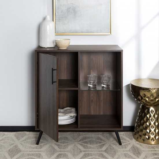 Nora 30" 1 Door Modern Wood Accent Cabinet - Dark Walnut