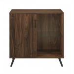 Nora 30" 1 Door Modern Wood Accent Cabinet - Dark Walnut