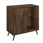 Nora 30" 1 Door Modern Wood Accent Cabinet - Dark Walnut