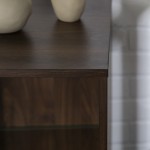 Nora 30" 1 Door Modern Wood Accent Cabinet - Dark Walnut