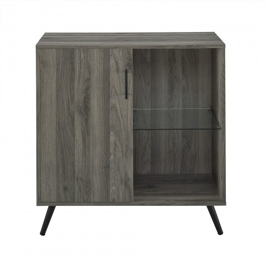 Nora 30" 1 Door Modern Wood Accent Cabinet - Slate Grey