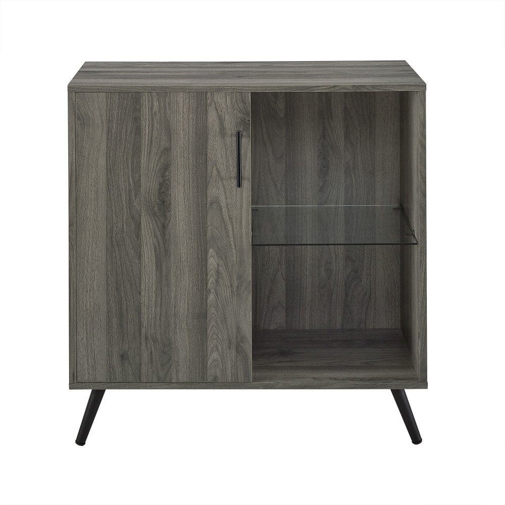 Nora 30" 1 Door Modern Wood Accent Cabinet - Slate Grey Nora 30" 1 Door Modern Wood Accent Cabinet - Slate Grey