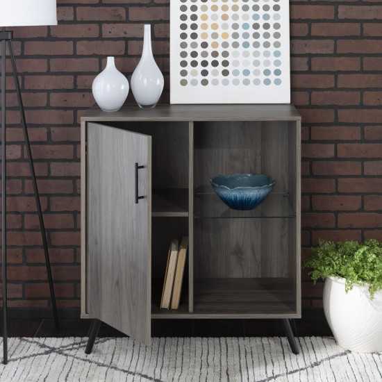 Nora 30" 1 Door Modern Wood Accent Cabinet - Slate Grey