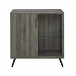 Nora 30" 1 Door Modern Wood Accent Cabinet - Slate Grey