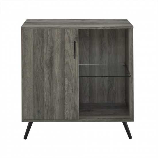 Nora 30" 1 Door Modern Wood Accent Cabinet - Slate Grey