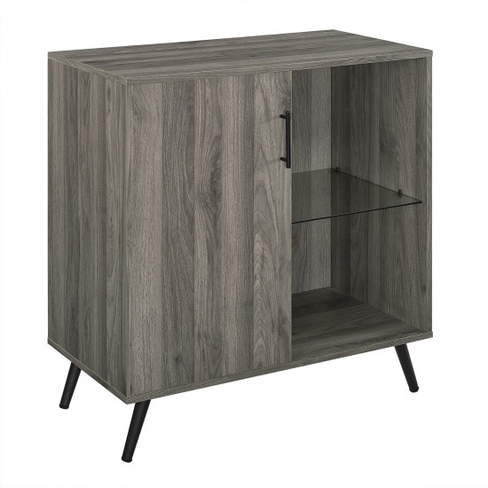 Nora 30" 1 Door Modern Wood Accent Cabinet - Slate Grey