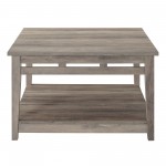 Parker 30" Farmhouse Square Coffee Table - Grey Wash