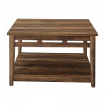 Parker 30" Farmhouse Square Coffee Table - Rustic Oak