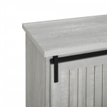 Alba 32" Sliding Grooved Door Modern Accent Cabinet - Stone Grey