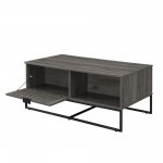 Jackson 42" Modern Slat Door Coffee Table - Slate Grey