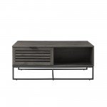 Jackson 42" Modern Slat Door Coffee Table - Slate Grey