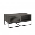 Jackson 42" Modern Slat Door Coffee Table - Slate Grey