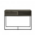 Jackson 42" Modern Slat Door Entry Table - Slate Grey