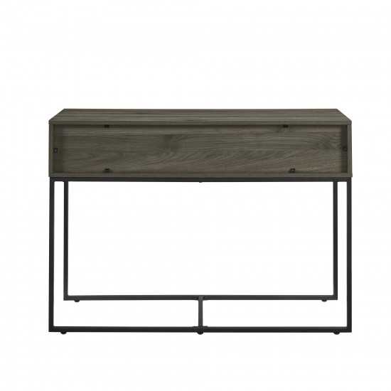 Jackson 42" Modern Slat Door Entry Table - Slate Grey