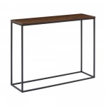 Lowell 42" Open Box Entry Table - Dark Walnut/Black