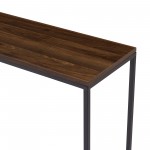 Lowell 42" Open Box Entry Table - Dark Walnut/Black