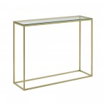 Lowell 42" Open Box Entry Table - Glass/Gold