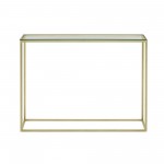 Lowell 42" Open Box Entry Table - Glass/Gold