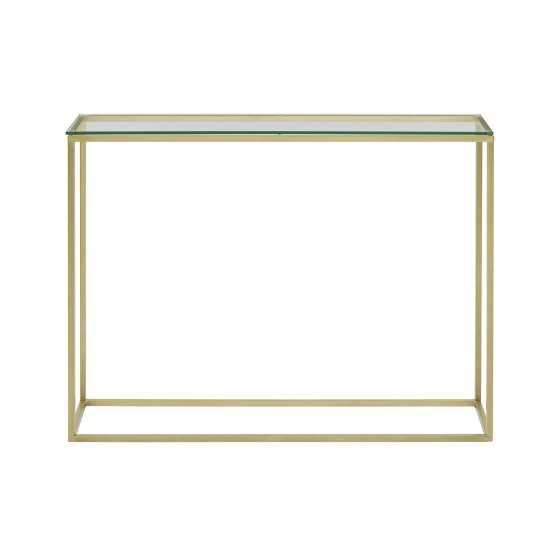 Lowell 42" Open Box Entry Table - Glass/Gold