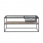 42" Mesh Drawer Coffee Table - Grey Wash