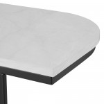 Harley 44" Modern Curved Entry Table - Faux White Marble/Gold