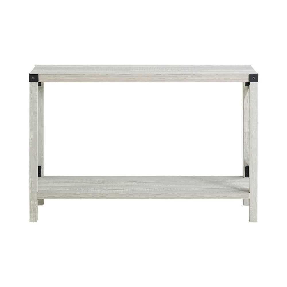 46" Rustic Farmhouse Metal X Entry Table - Stone Grey 46" Rustic Farmhouse Metal X Entry Table - Stone Grey