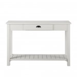 48" Country Style Entry Table - Brushed White