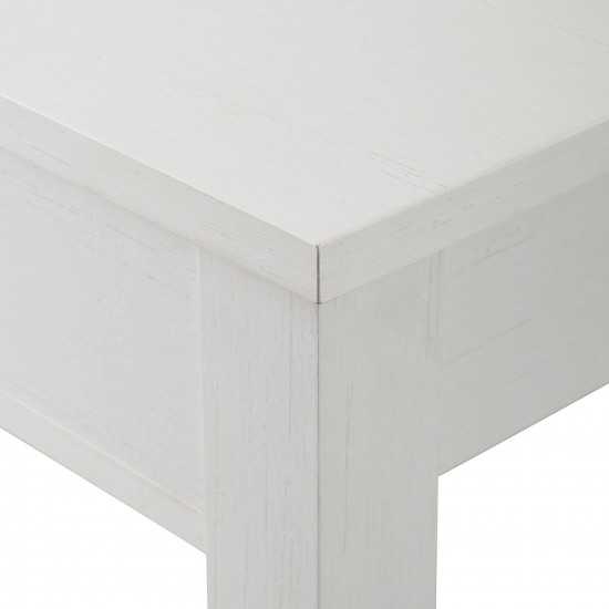 48" Country Style Entry Table - Brushed White