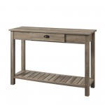 48" 1 Drawer Country Entry Table - Grey Wash