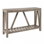 52" Modern Farmhouse Entryway Table - Grey Wash