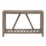 52" Modern Farmhouse Entryway Table - Grey Wash