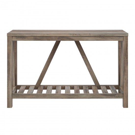 52" Modern Farmhouse Entryway Table - Grey Wash