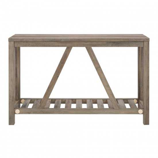 52" Modern Farmhouse Entryway Table - Grey Wash