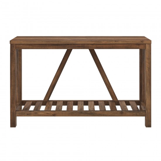 52" Rustic A Frame Entry Table - Rustic Oak